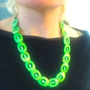 Vintage green stone necklace